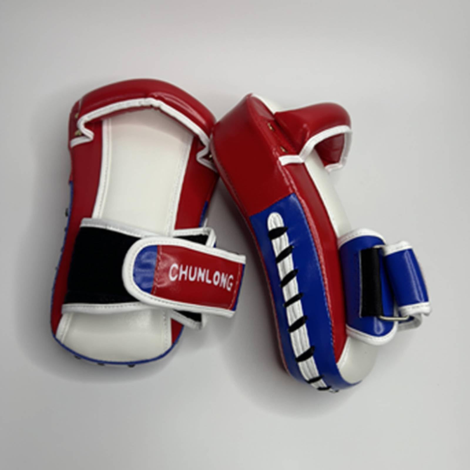 LOVIVER Allenamento Muay Thai Calcio Kickboxing Pad Curvo per Colpi con Schiuma Antiurto E Cuciture Resistenti Stabilità con Bordo Rialzato Cinghie Regolabili