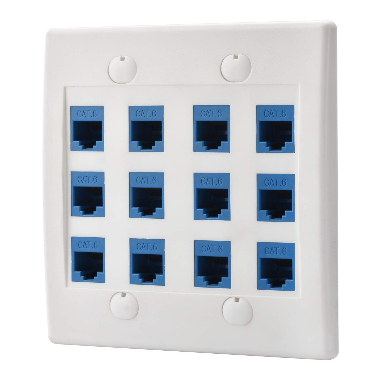 Cat6 Wall Plate - 6 Port Female to Female -6
