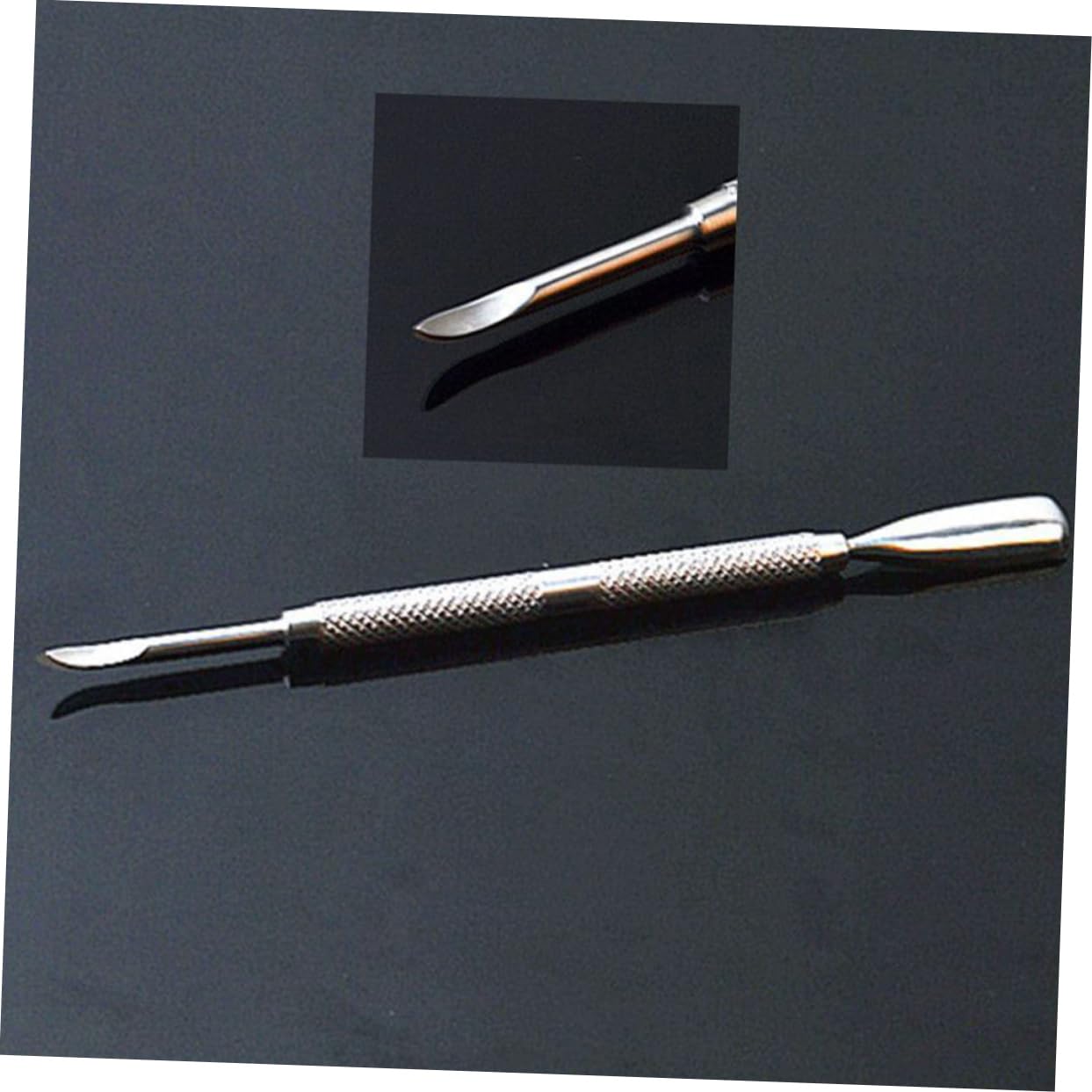 Didiseaon Nail Cuticle Pusher Set Stainless Steel Cuticle Spoon Pusher for Manicure Pedicure Services