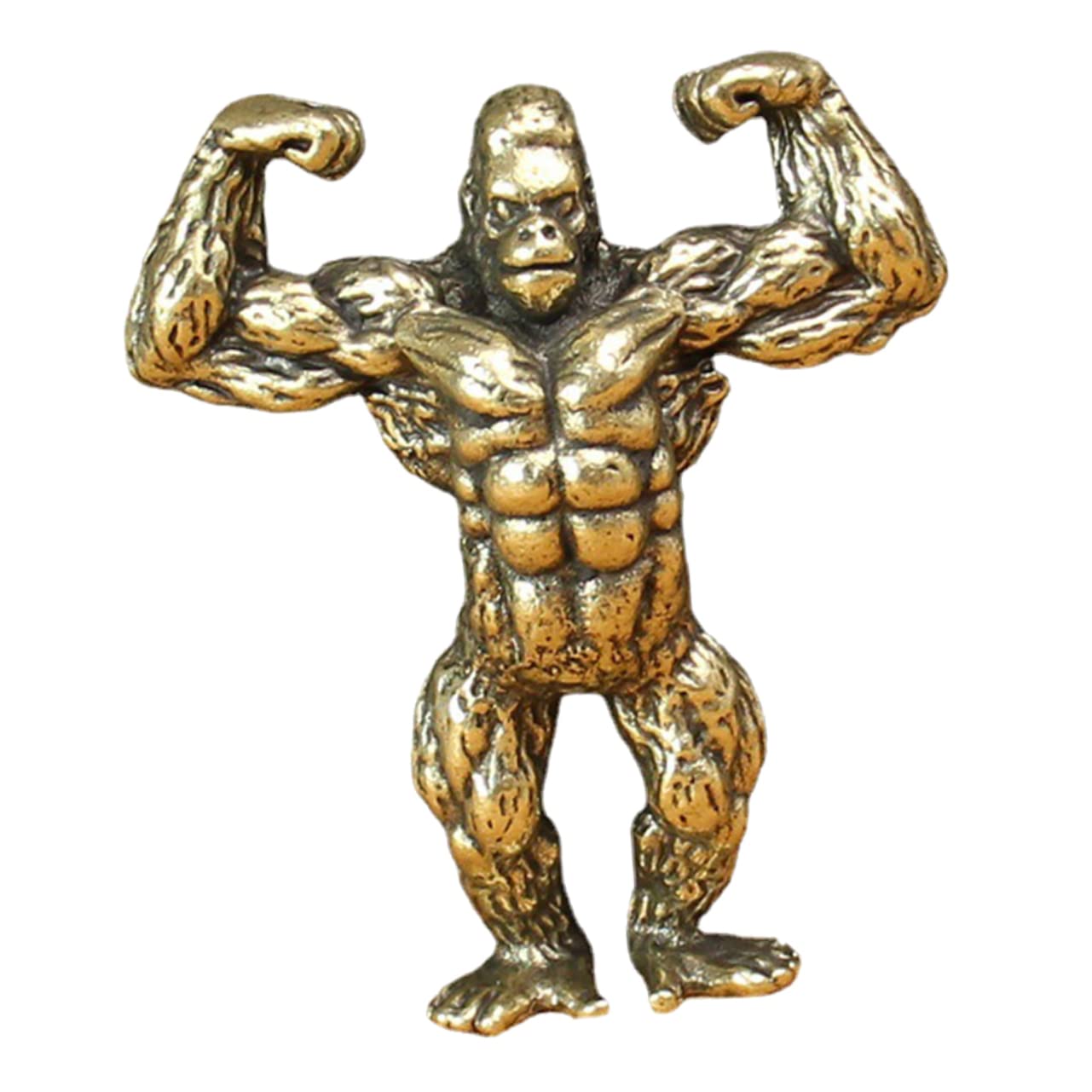 RVHAOODI Gym Man Statue Gorilla Figurine Brass Miniature Figurine Gorilla Sculpture