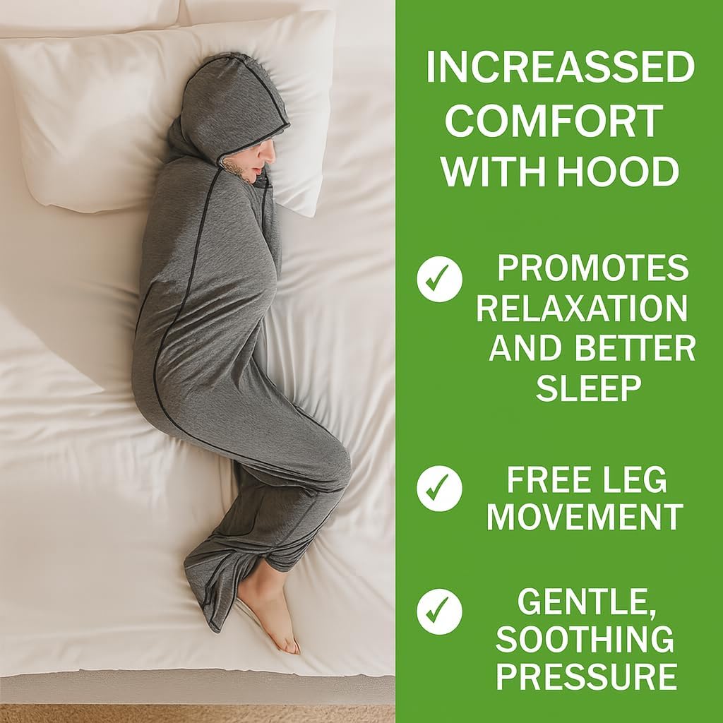 Générique Sleep Pod, Couverture Portative 360°, Sacco De Sommeil En Tissu Extensible Respirant, Sac De Compression Thérapie D'apport De Câlin