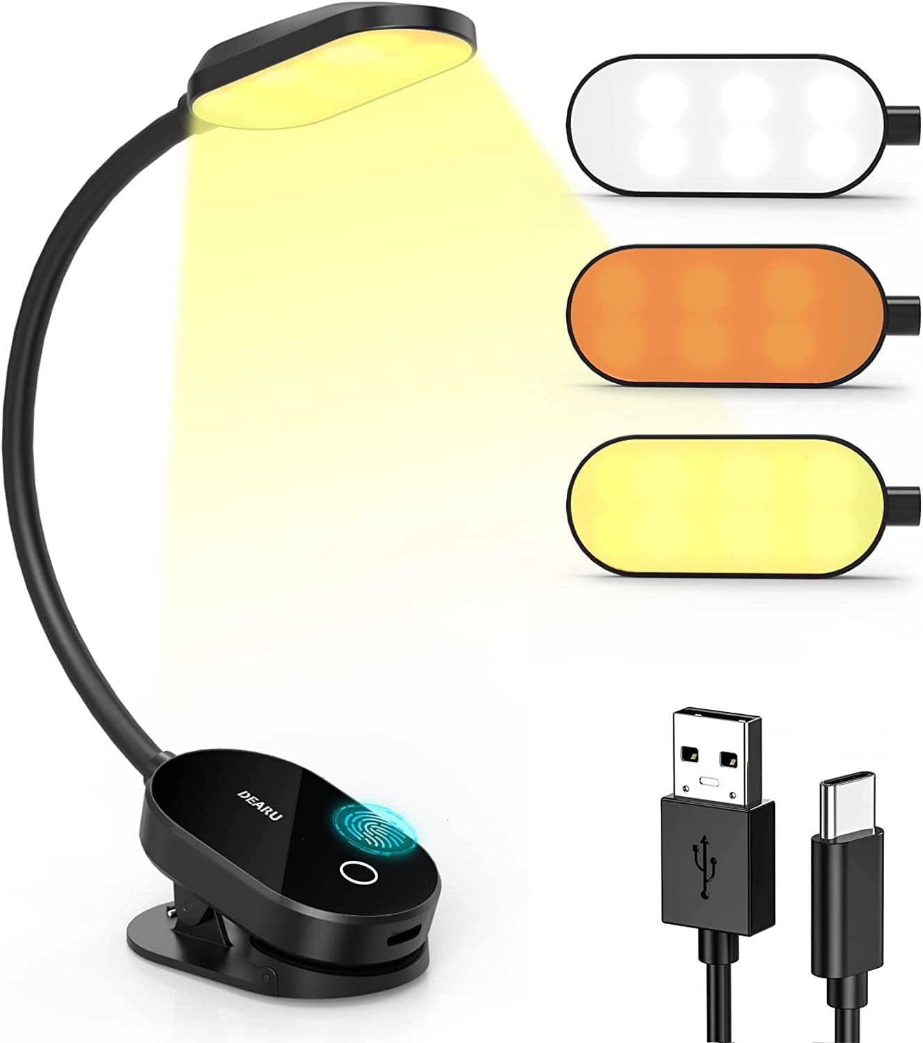 Book Light for Reading in Bed, Upgraded 12 LED Stepless