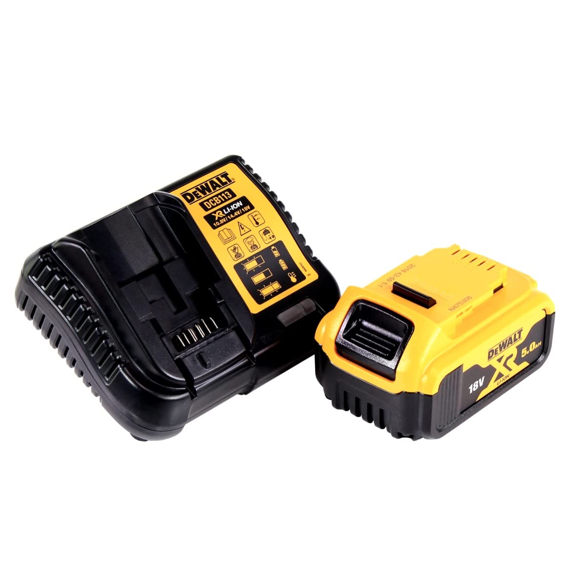 DeWalt DCS334N - Sierra de calar sin escobillas de 18 V con 1 batería DCB184 de 5.0 Ah y cargador DCB115
