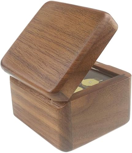 Miniatura 3 de Sinzyo Caja de música de madera natural con fotos personalizables, caja musical de cuerda para regalo para Navidad, cumpleaños y día de San Valentín