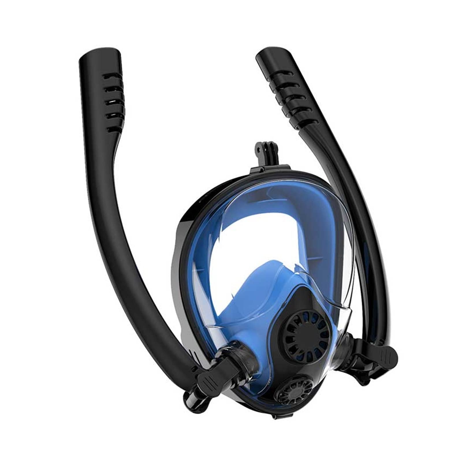 Maska Do Nurkowania ​​do Podwodna Przeciwmgielna ​​pełnotwarzowa Snorkelingu Dla Kobiet Mężczyzn Dzieci Pływanie Sprzęt Z Fajką,Podwodna Eksploracja(Black Blue,L/XL)
