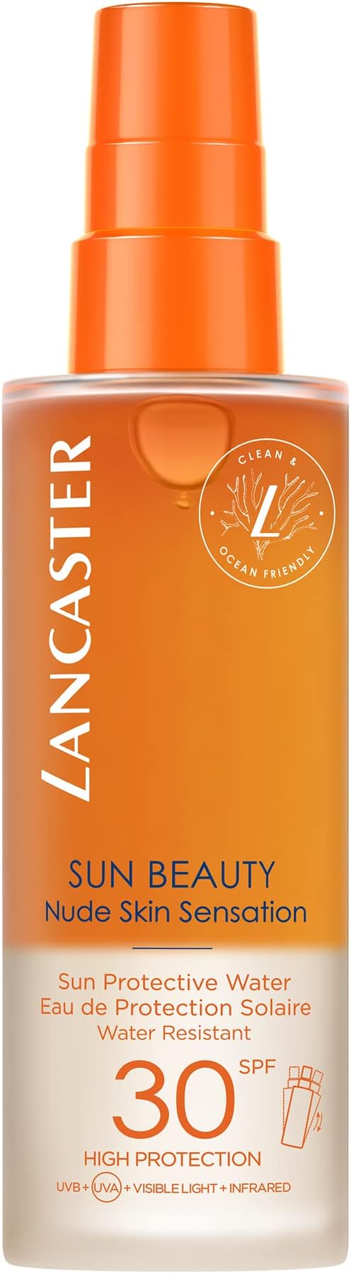 Lancaster Sun Beauty Body Water 150ml | Photoaging Control | Nude Skin Sensation | Broad Spectrum Sun Protection | Water and Sweat Resistant Spray | Suitable for All Skin Types