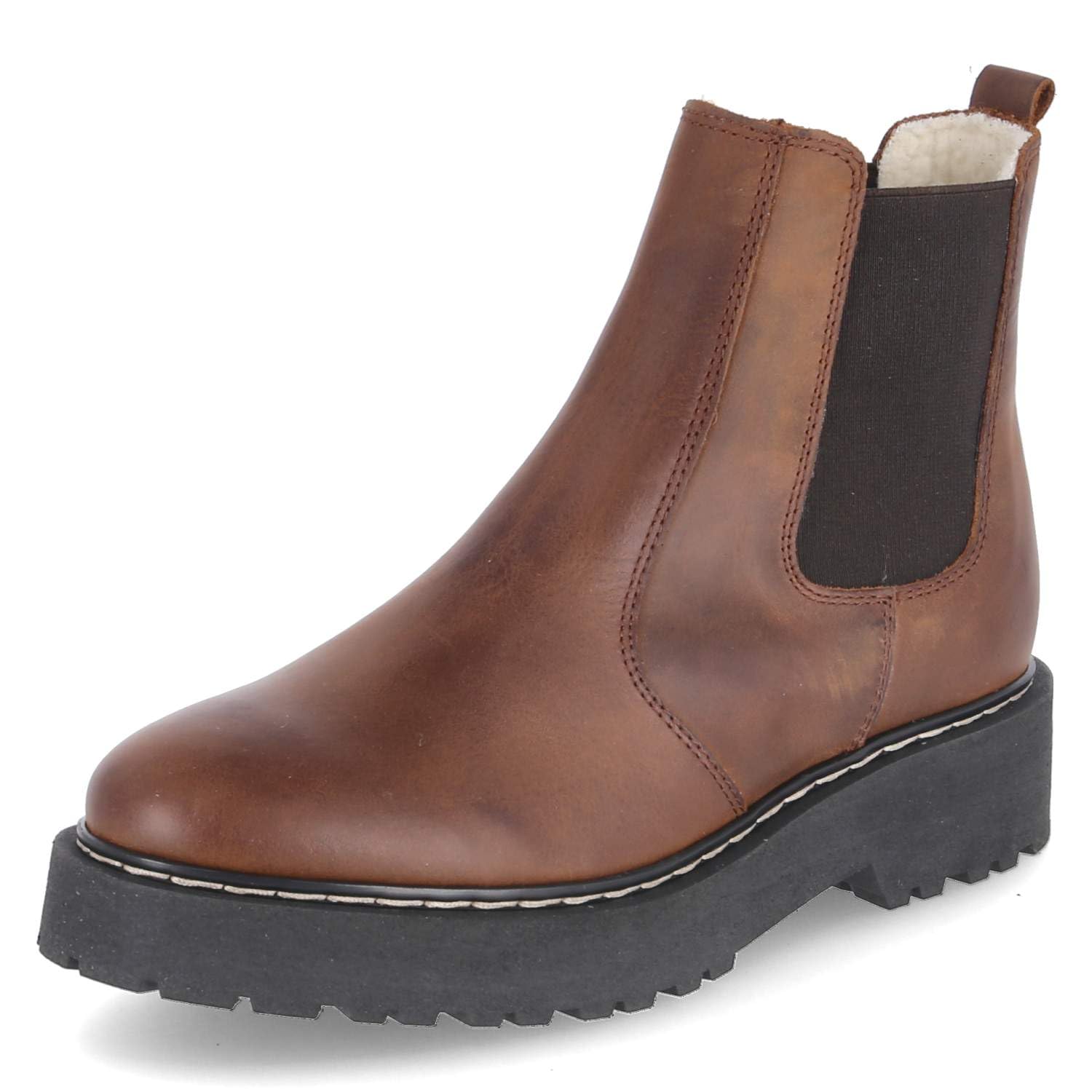 F-8396 Olivia Tabaco buty wsuwane z gładkiej skóry damskie w kolorze brązowym