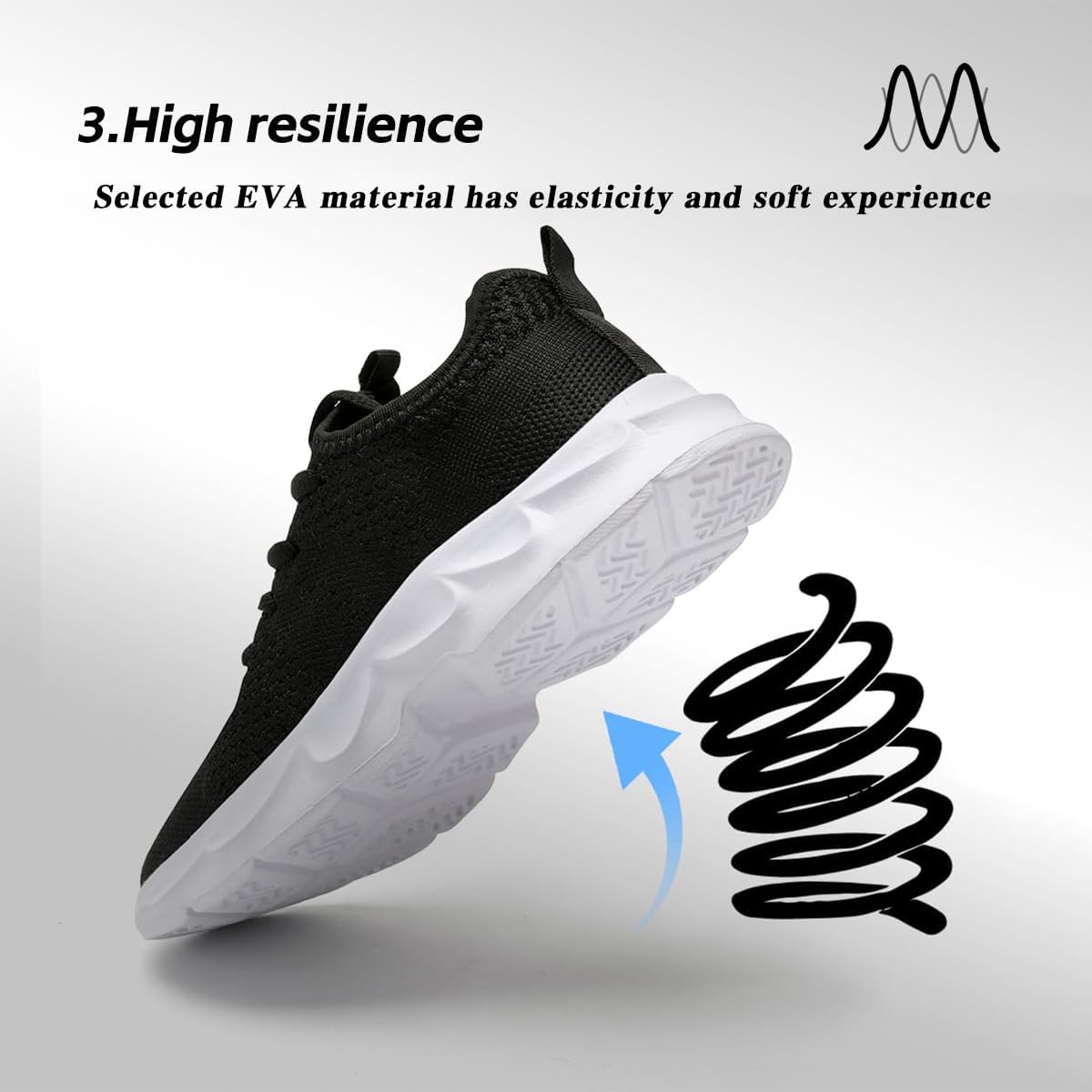 DLWKIPV Mens Running Shoes Sneakers Tennis Non Slip Walking Gym Workout Athletic Slip On Casual Lightweight Breathable Mesh Fashion - Image 5