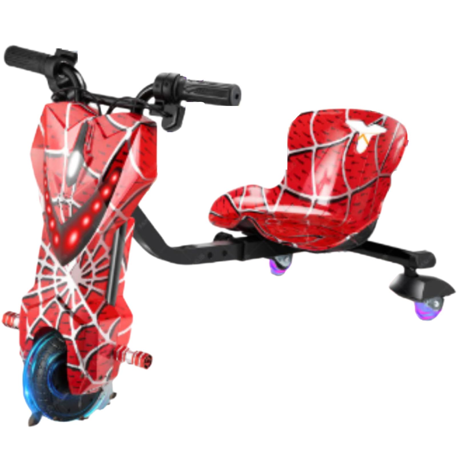 Triciclo A BateríA Drift Trike, Ruedas para NiñOs, Patinete De Deriva Infantil, con 5 Tipos De Longitudes Ajustables, Soporta hasta 100 Kg, VehíCulo EléCrico Desde 8 AñOs 8IN-H