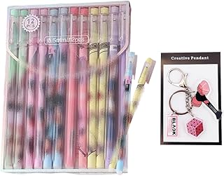 Comprar 12 Pcs Bolígrafos Bonitos Gel Kawaii Animales Tinta de Gel Bolis Divertidos Merch Kpop Regalos para Fans con 1 Llavero