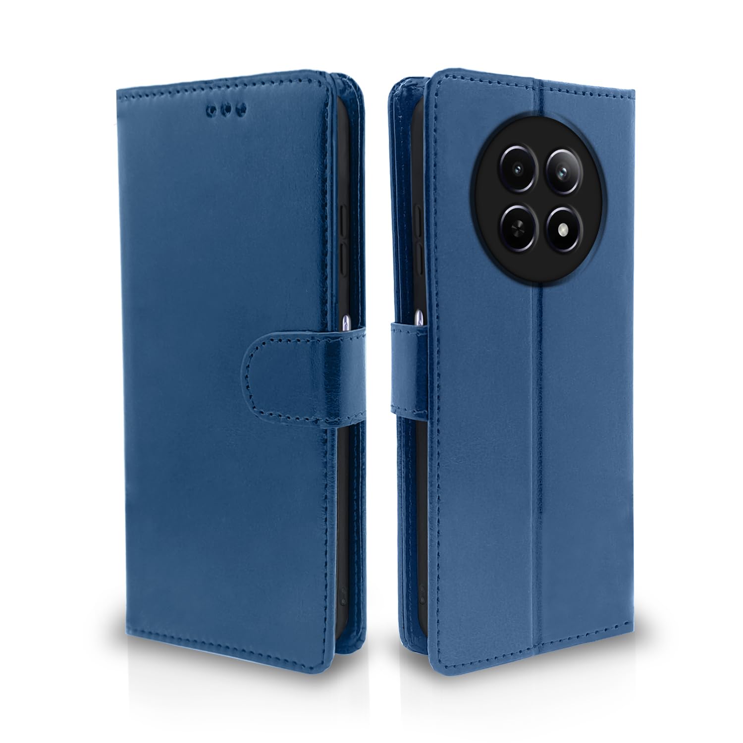 Pikkme Flip Cover Leather Finish | Inside TPU with Card Pockets | Complete Protection Flip for Realme Narzo 70x 5G / N65 / Realme 13/12/12X 5G/C65 (Blue) (B0CYGK7LPR) Amazon Price History, Amazon Price Tracker