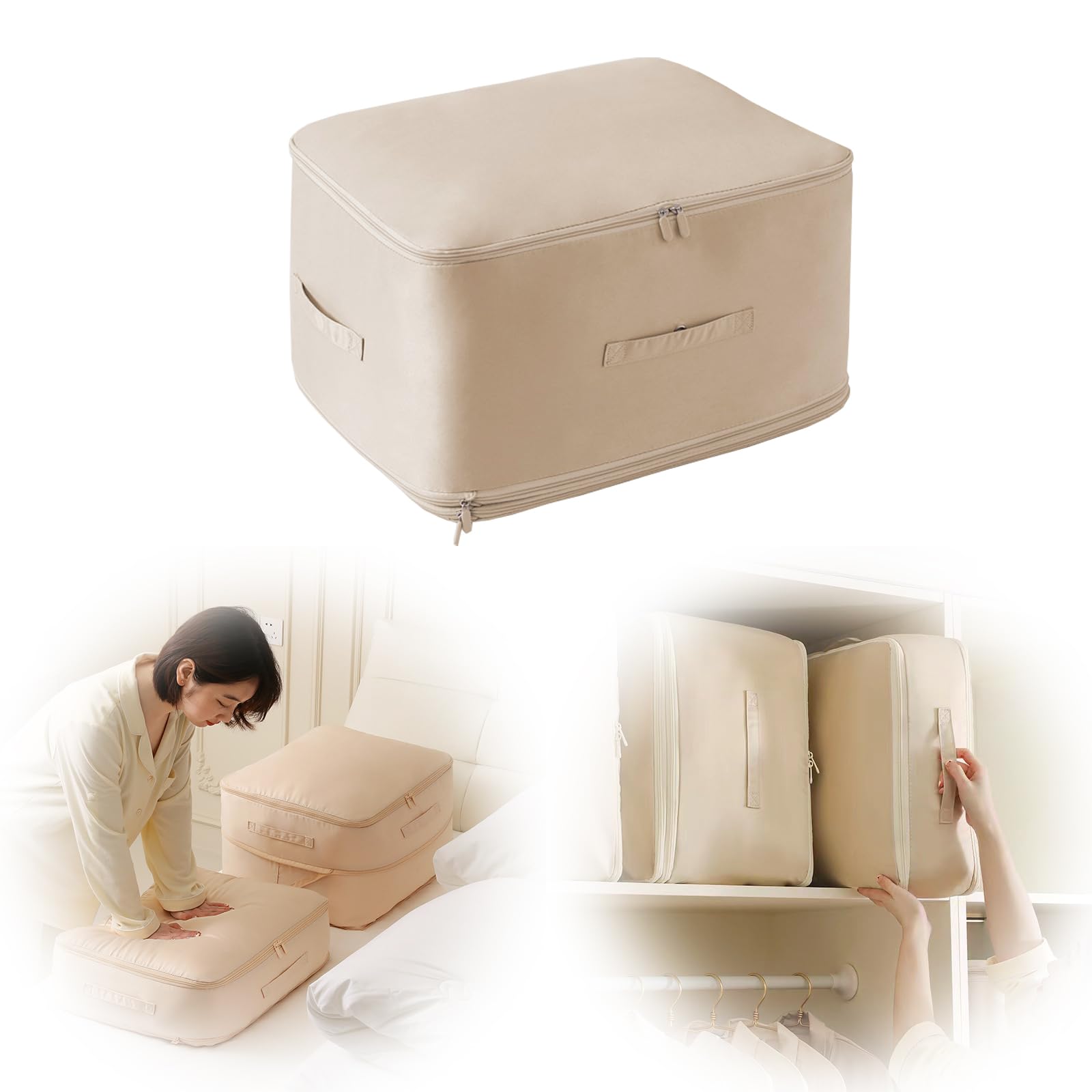 Ultra Space Saving Self Compression Organizer, Self Compression Moving Organizer Bags for Down Quilt Down Clothes, Bedding