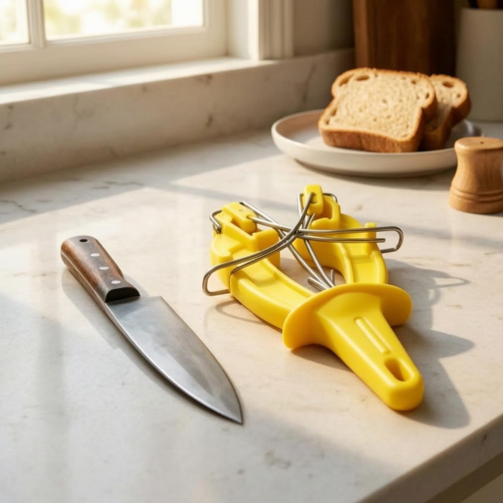 Affilacoltelli Manuale Compatto Affilatore a Mano Rapido Utensile da Affilatura per Cuochi