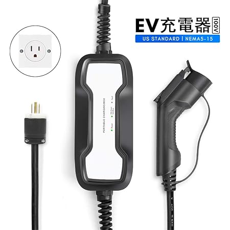 Amazon Morecevse Ev充電器 100v Phev充電ケーブル 電気自動車充電器 Saej1772 充電ケーブルev充電器ケーブル 6m 車 バイク 車 バイク