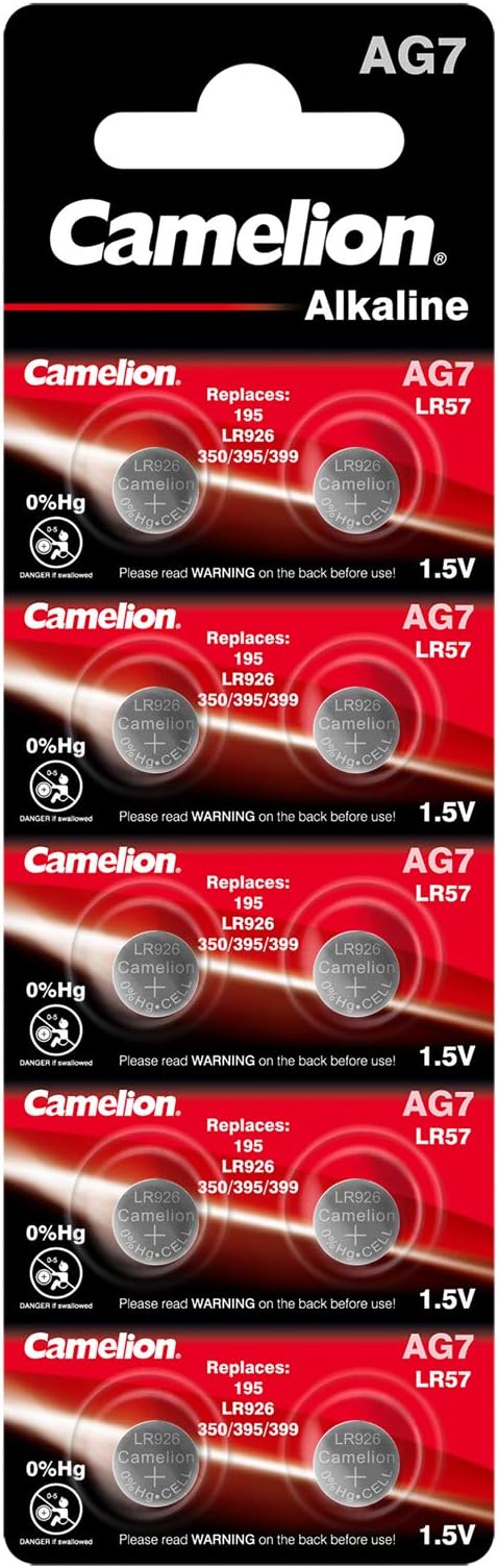 Camelion 12051007 AG 7 LR57 Battery - Multicolour (Pack of 10)