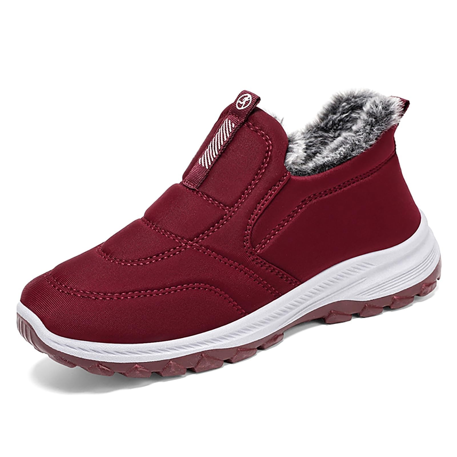 Winter Snow Boots for Women Womens Waterproof Insulated Warm Fur Lined Ankle Boots Womens Lightweight Slip On Comfortable