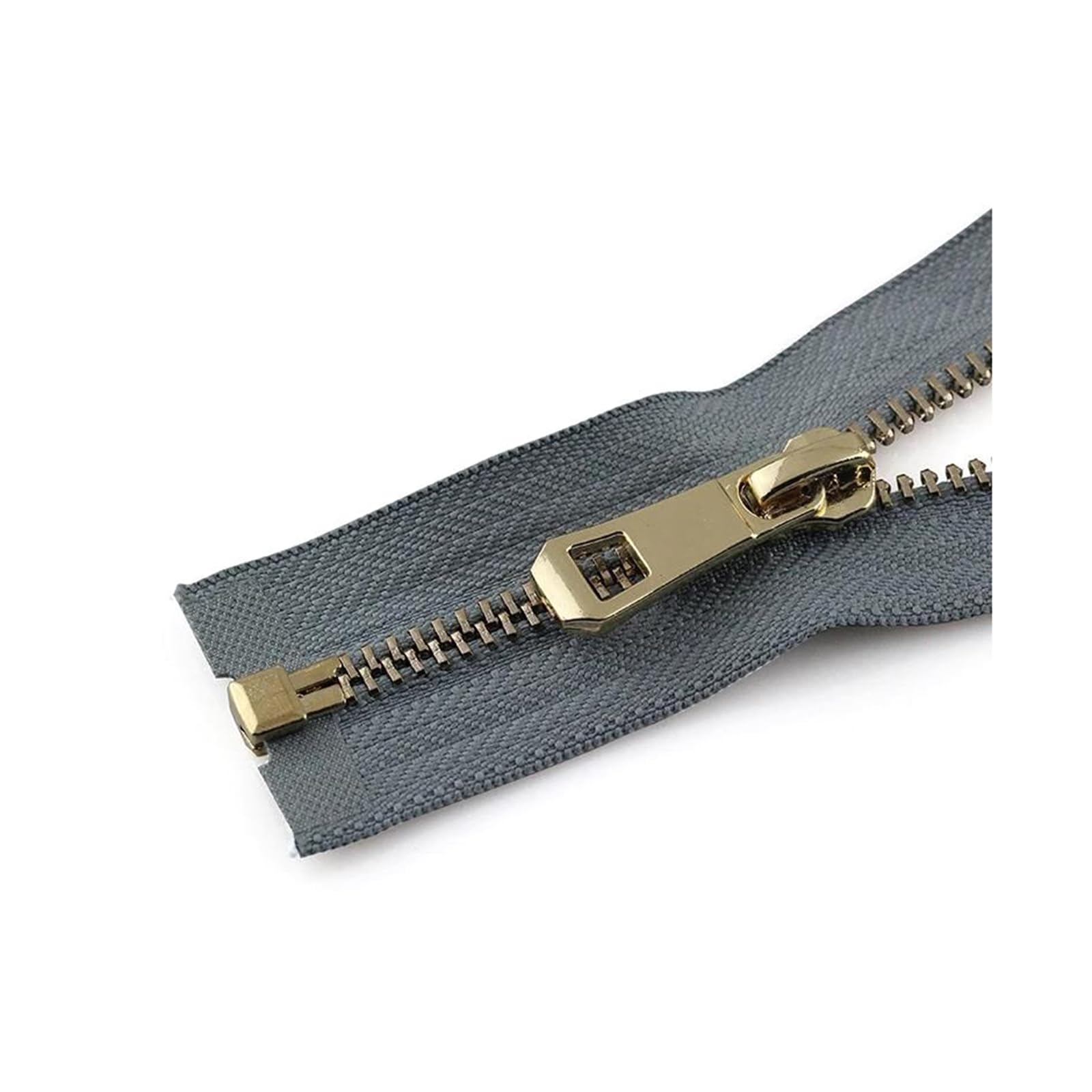 35-85 cm 5# Metal Zipper Open-end Zipper for Sewing Down Jacket Coat Clothing Sewing Accessories, 65cm