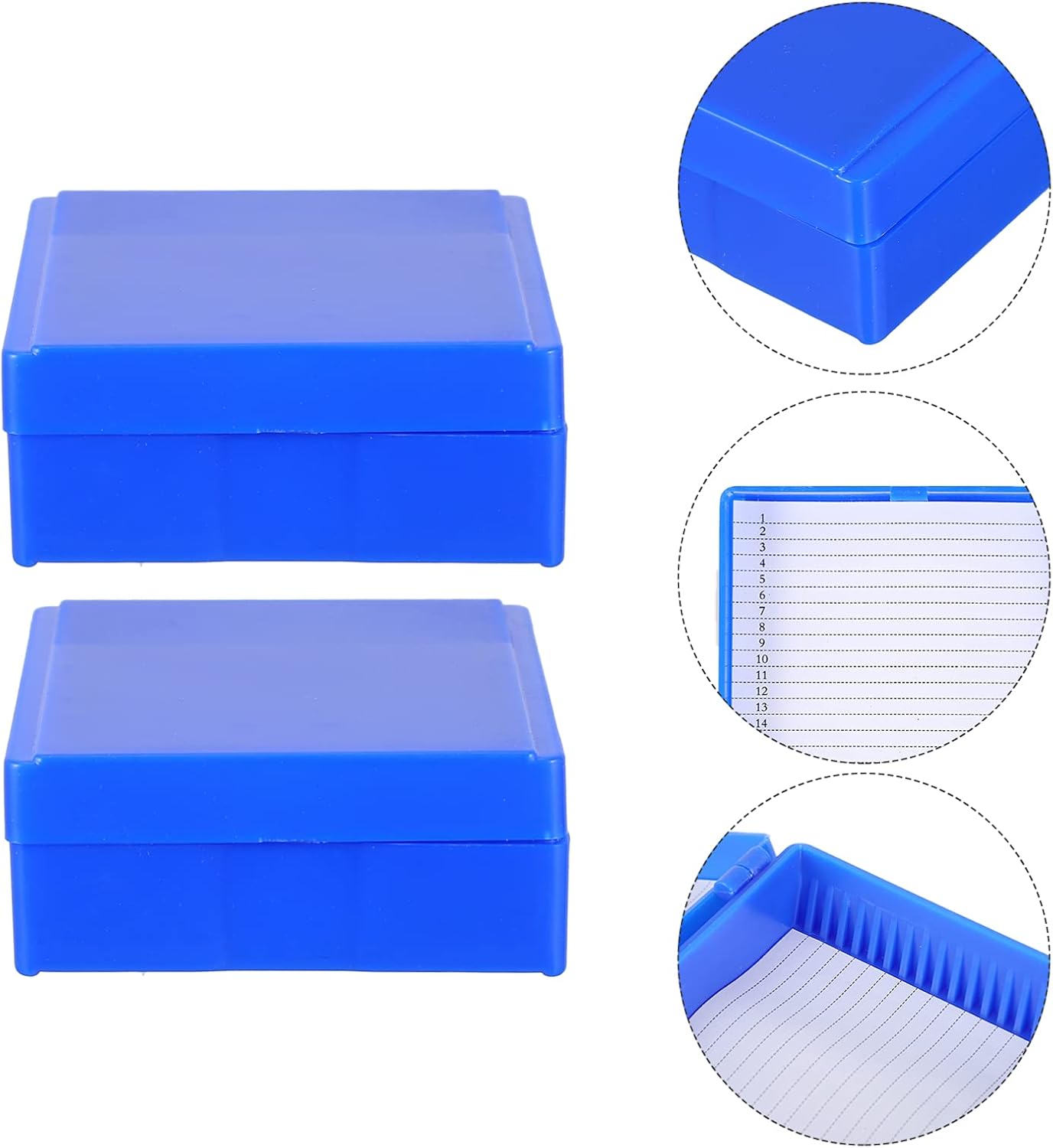 iplusmile 2pcs 25 Grid Microscope Slide Storage Box Biological Slide Storage Box Microscope Slide Holder Multi Slots Storage Container for Slice Collection ( 9X8CM ) - Image 5