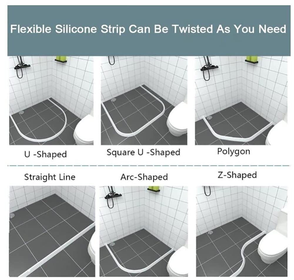 Badkamer Retentie Waterbarrière Strip Wastafel Waterstopper