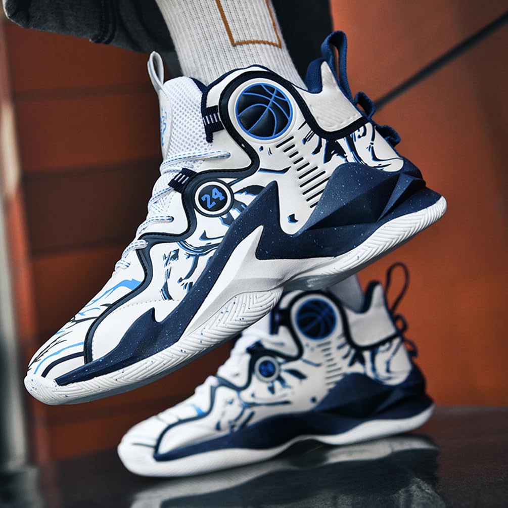 Scarpe da Basket da Uomo Antiscivolo Leggero Alte Scarpe da Basket Unisex Traspiranti Scarpe Corsa Sportive Basket Sneaker Moda Scarpe da Ginnastica Sport Outdoor