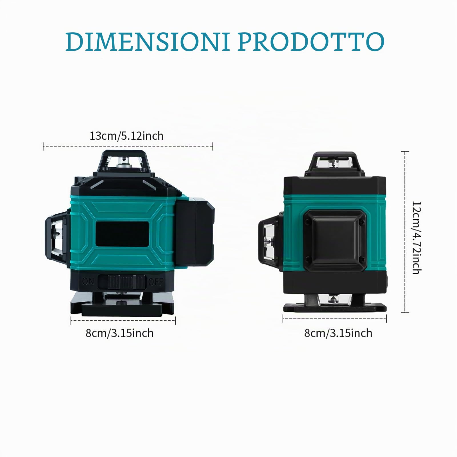 Livella Laser Autolivellante 360 Rotante, 4D 16 Linee Livello Laser con 1,2M Treppiede Regolabile, Visibile e Preciso, per Immagini Scaffali o DIY, 4,8Ah Batteria Ricaricabile(Verde e Nero)