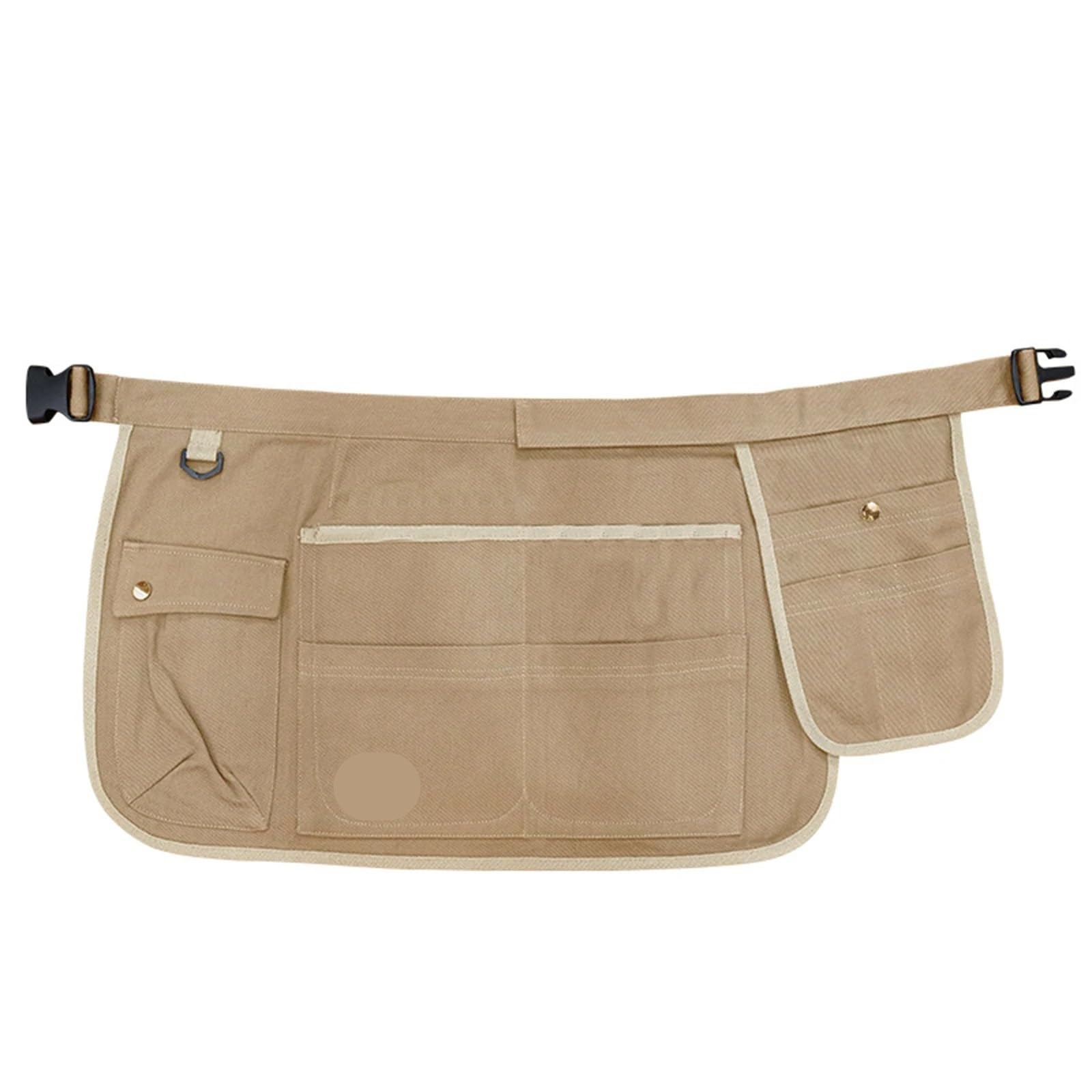 Delantal de camarero y camarera con 9 bolsillos lona, ​​medio delantal herramientas, cinturón ajustable, servidor, trabajo limpieza for Hotel Para Carpintero(Khaki)