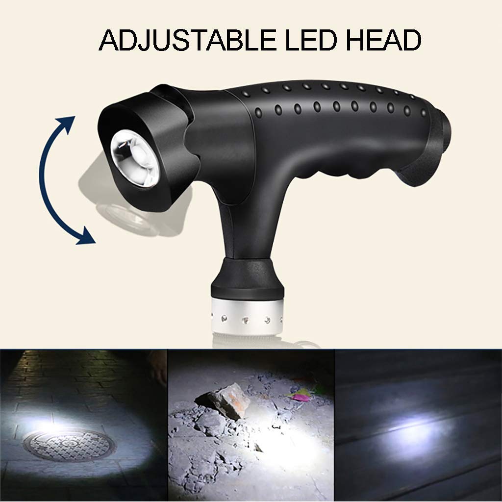 Bastones para Caminar con luz LED - Bastones Ligeros de Altura Ajustable Mango en T Muleta para Caminar, para Hombres Mujeres Artritis Personas Mayores,Muletas Times