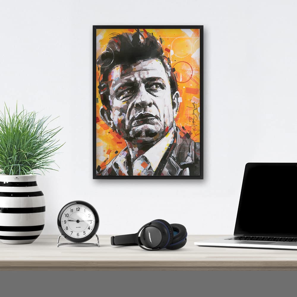 Johnny Cash 02 Poster 29,7 x 42 cm (A3) - Cornice e firmata