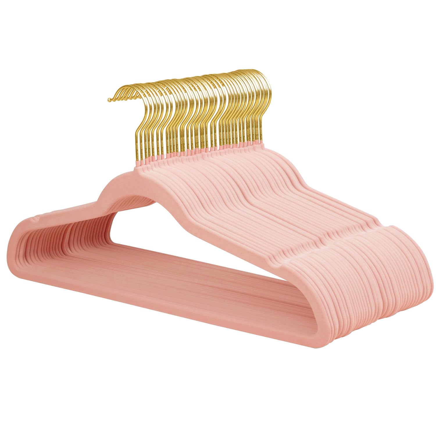 ManGotree Perchas de terciopelo, perchas para abrigos y suites, perchas antideslizantes, perchas ultrafinas que ahorran espacio, perchas resistentes y duraderas, gancho giratorio chapado en oro de 360