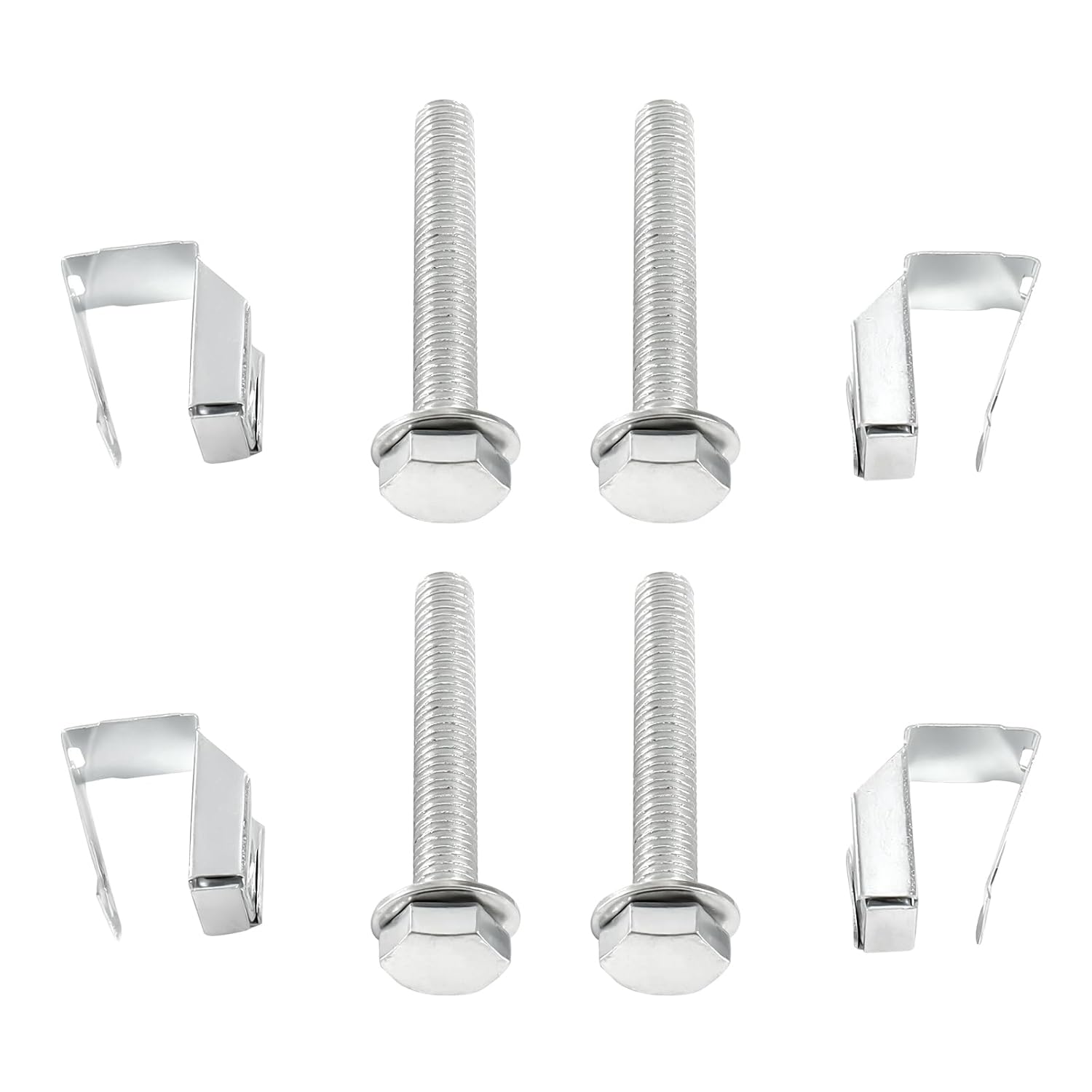 4 Sets 03442 Exhaust Manifold Flange Bolts & Nuts Hardware Kit Compatible for Jeep Wrangler 2007-2012,for Dodge Dakota 2004-2010 for Ram 1500 2011-2024,Replace# 55366000AA 6036717AA