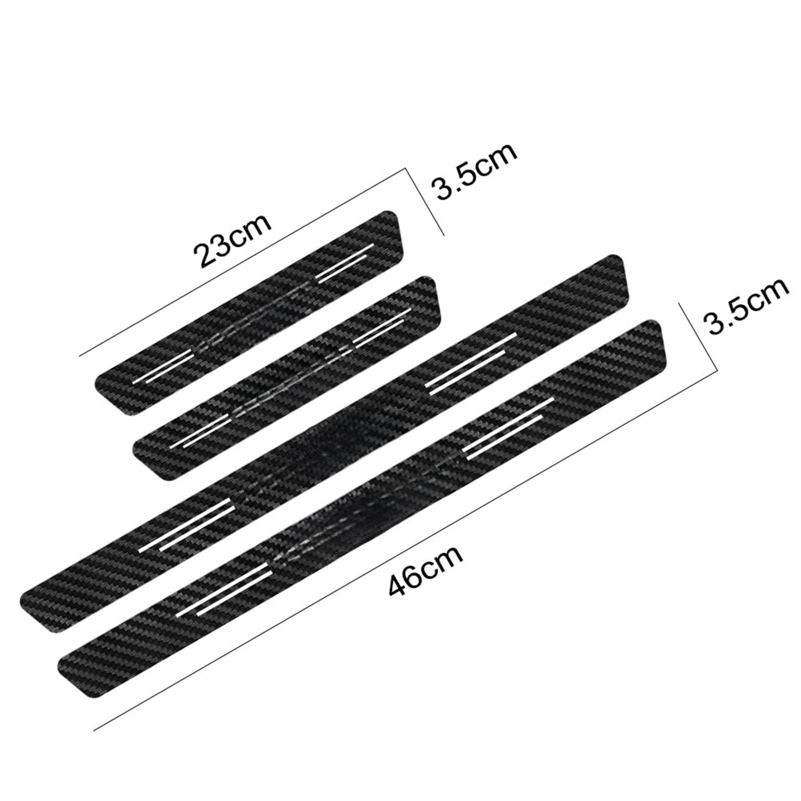 Battitacco Adesivi Per Opel Corsa - 4 Pezzi, Fibra Di Carbonio, Protezione Soglia Porte - Foto 4