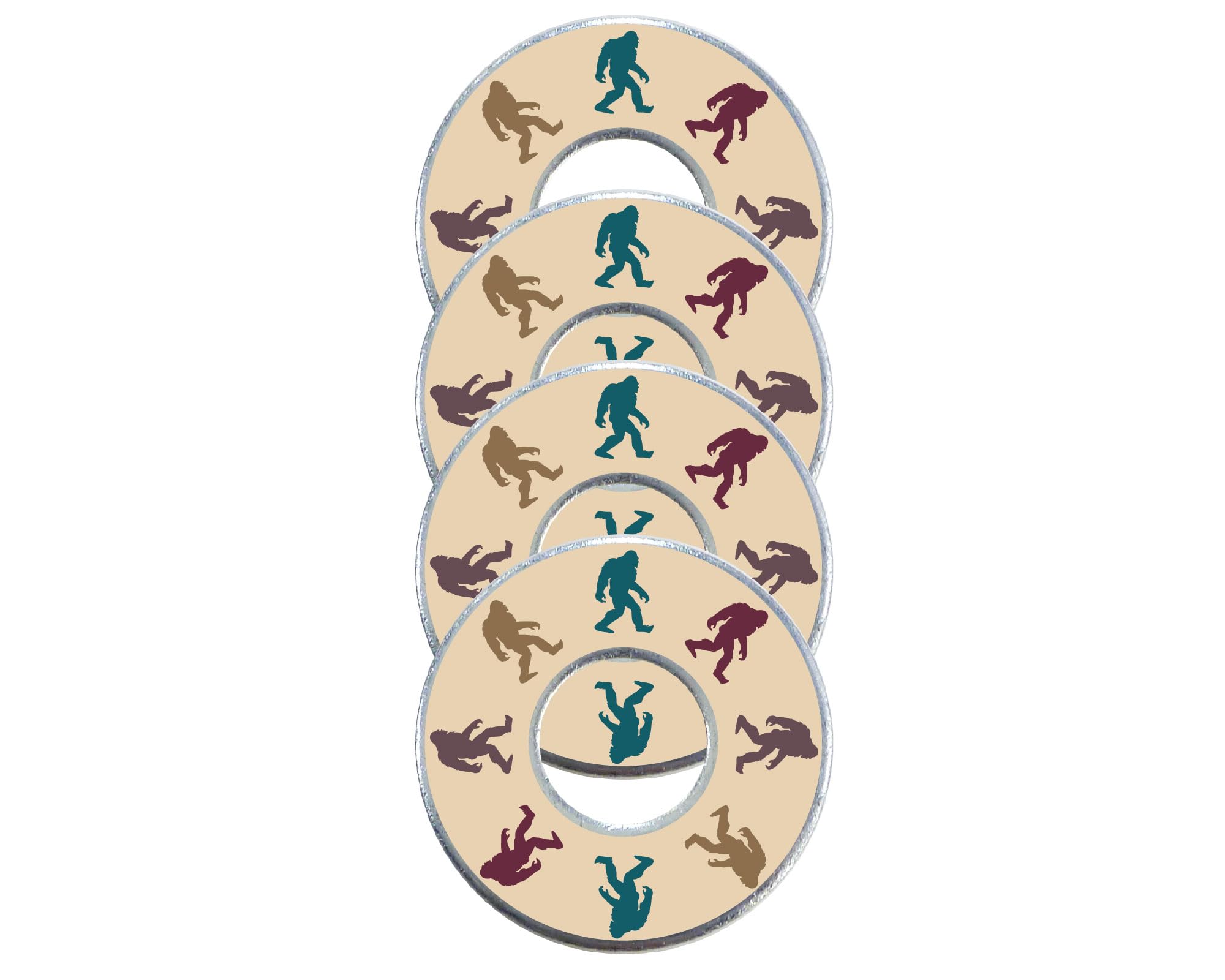 Get Outside Games 4 Bigfoot VVashers - Washer Toss Washer Board Game Washers (Retro, 4 Washers with Container)