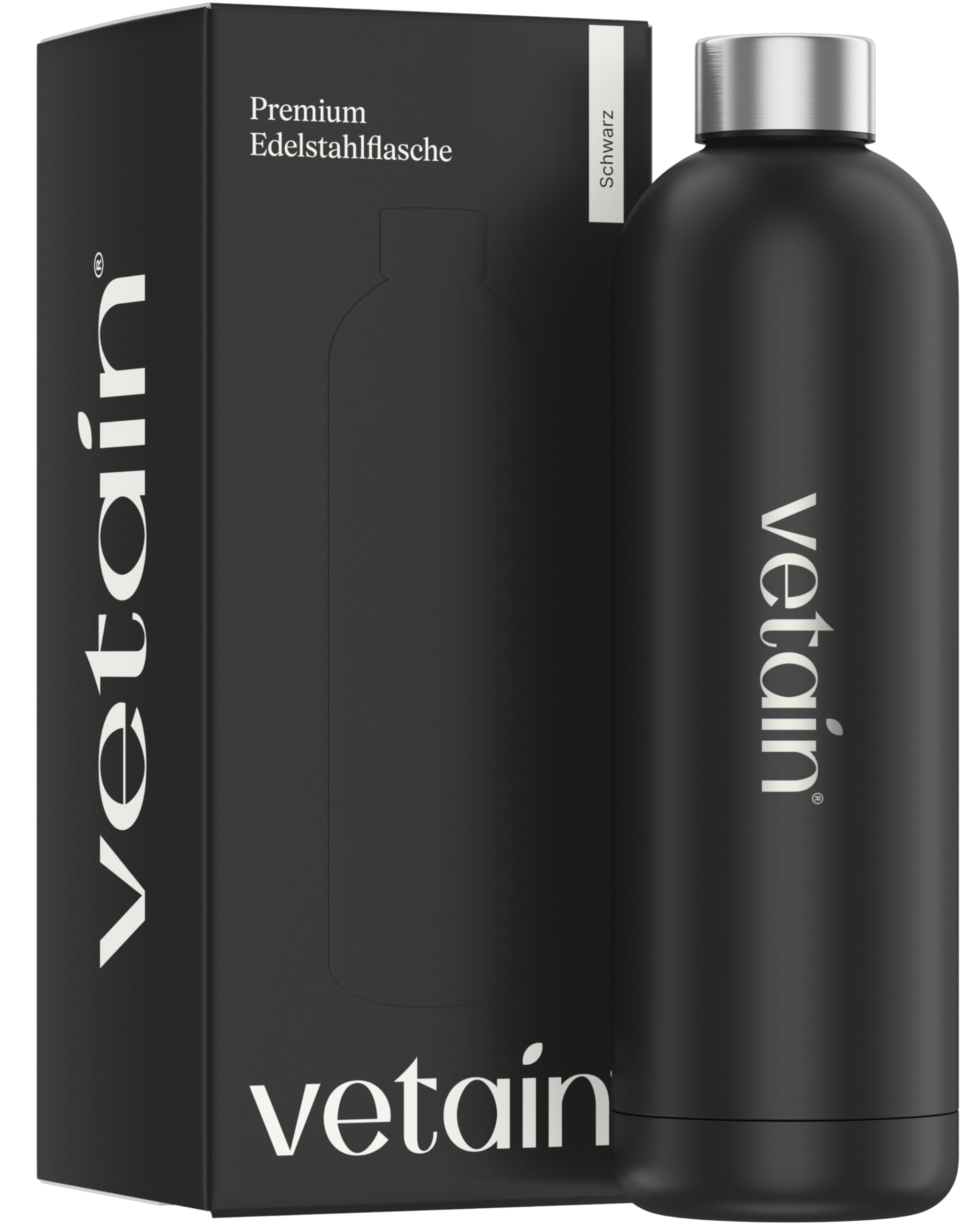 VETAIN Premium Edelstahl Trinkflasche