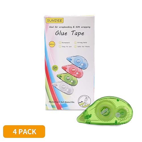 Miniatura 2 de TELEXSUN Glue Runner - Rodillo de cinta adhesiva permanente de doble cara, 0.3 x 360 pulgadas, aplicador de rodillo adhesivo permanente, paquete de