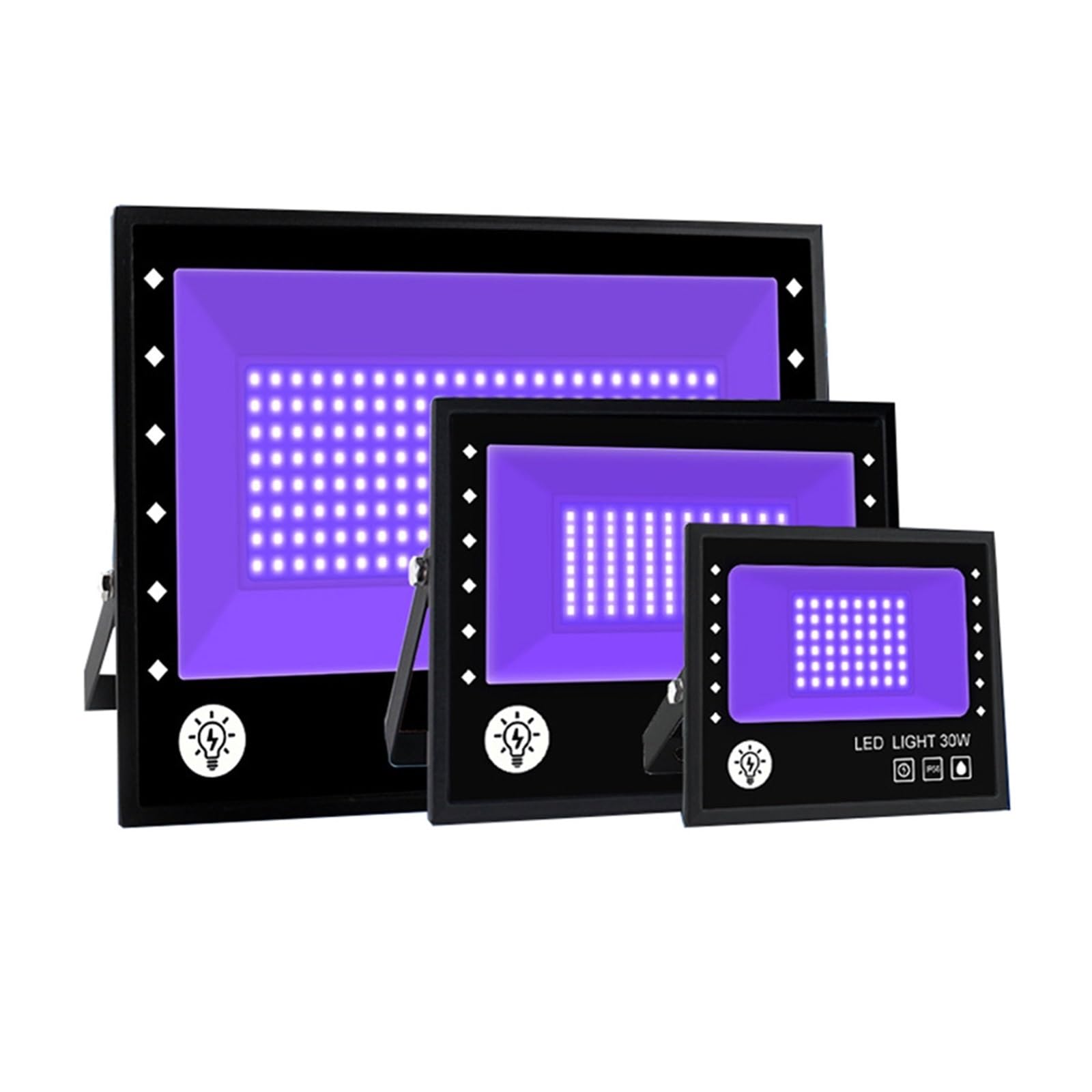 Naświetlacze LED, IP66 Wodoodporne Światło Halonowe UV Led Czarne Światło 395nm-405nm Żywica UV Światło Utwardzające Zewnętrzna Lampa Ultrafioletowa Na Imprezę Dekoracje Sceniczne Jasne światło Robocz
