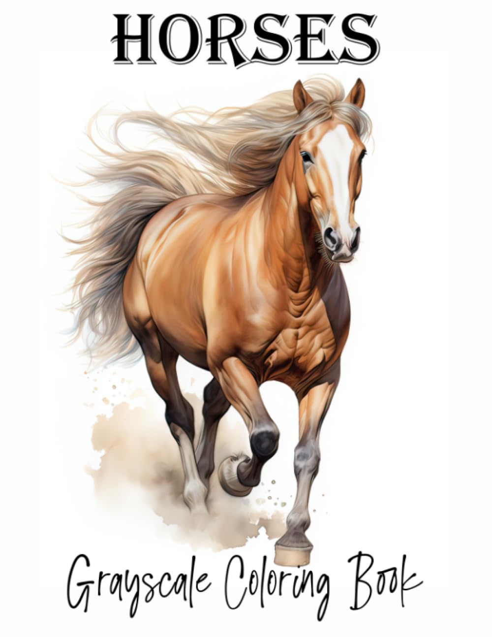 Horses Grayscale Coloring Book (Grayscale Animals)