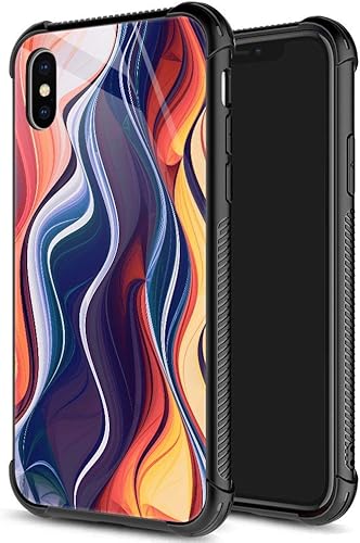 Miniatura 30 de funda para iPhone X/XS, vidrio templado 9H, diseños para niñas y mujeres, de silicona suave TPU, resistente a los golpes, de 5.8 pulgadas, Girasoles
