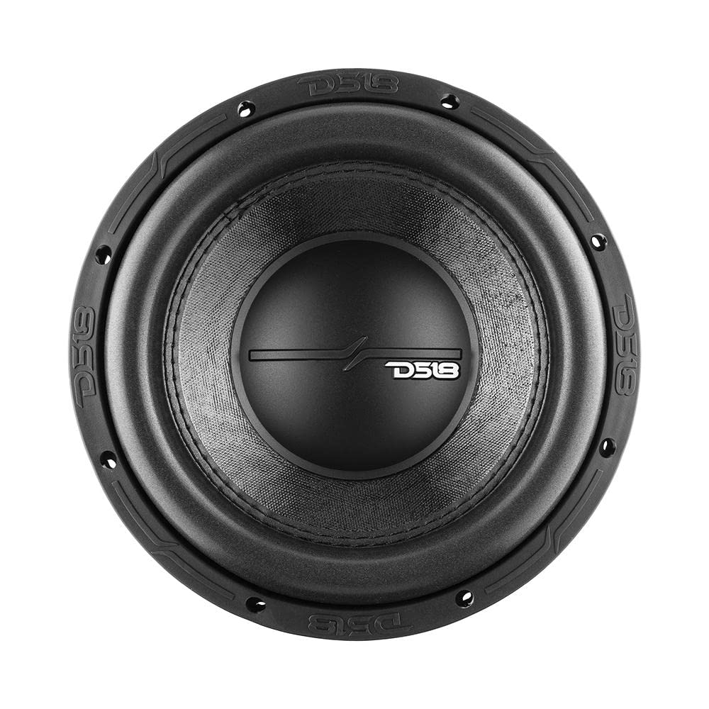1 DS18 ZR10.4D, subwoofer 25 cm 250 mm 10" średnica, moc RMS 700 W i maks. 1400 W, podwójna cewka drgająca DVC 4 + 4 Ohm, czułość 81 dB SPL, bagażnik samochodowy, 1 sztuka