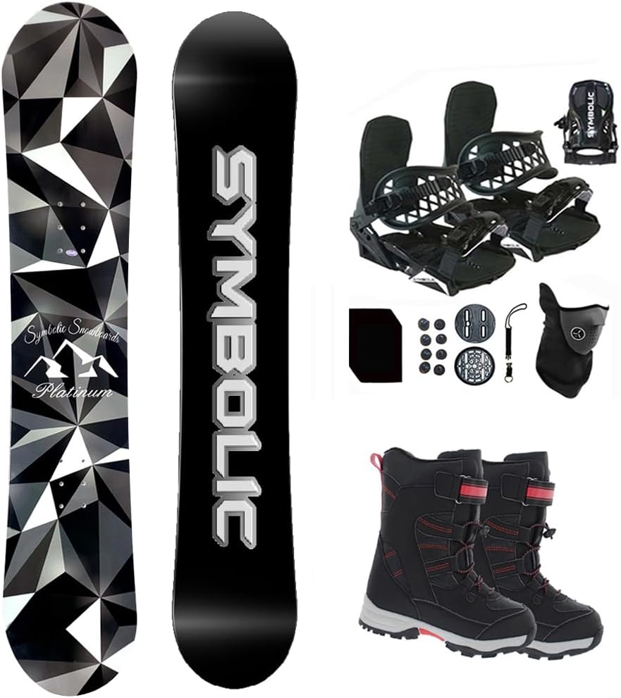 Symbolic Platinum Kids 2025 Snowboard & Bindings & Choice Boots Complete System Package Set