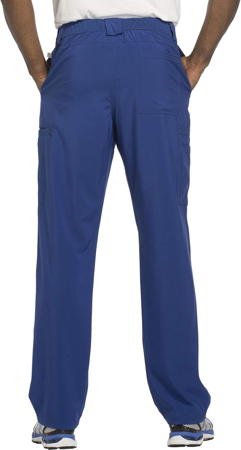 Cherokee Infinity Men Scrubs Set CK900A V-Neck Top & CK200A Fly Front Pant, Galaxy Blue- 2XL Top / 2XL Pant