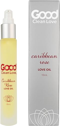 Good Clean Love Aceite de amor de rosa caribeña, masaje 100% natural y aceite corporal íntimo, fabricado con aceites esenciales puros, aroma floral disponible en Yaxa Venezuela