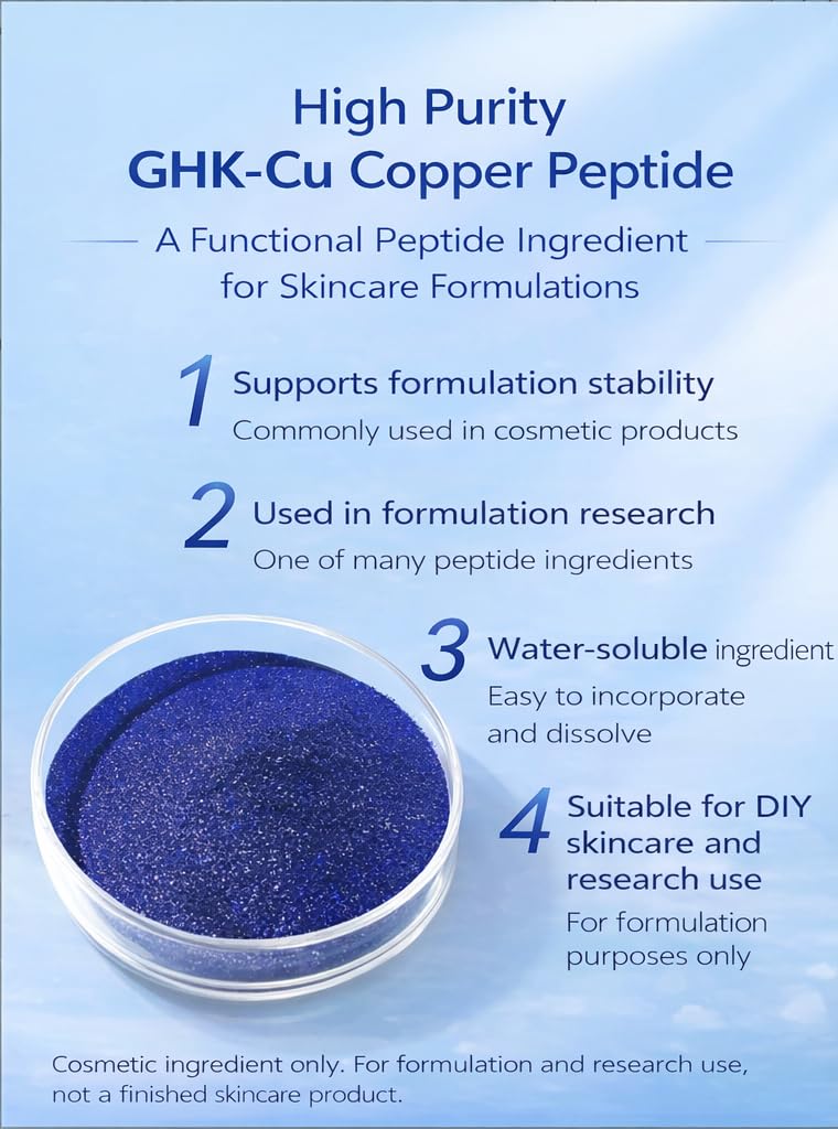 GHK-Cu Copper Peptide Powder, CAS 49557-75-7, Purity 99+%, 7 Gram