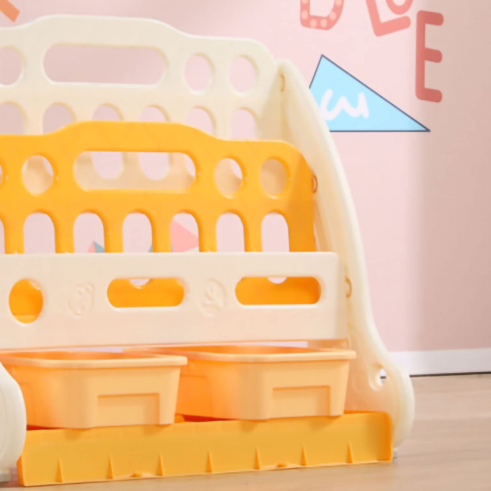 Scaffale per Libri Illustrati per Bambini di Ingegneria Architettonica, Scaffale per Libri Illustrati Senza Giunture, Libreria da Pavimento Stabile per la Scuola Materna, Piastra per (3