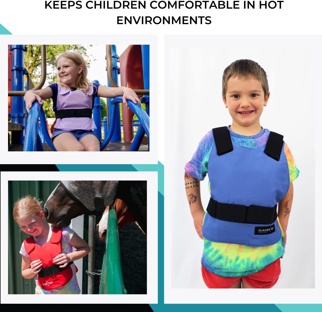 Glacier Tek Children's Cool Vest with Nontoxic Cooling Packs
