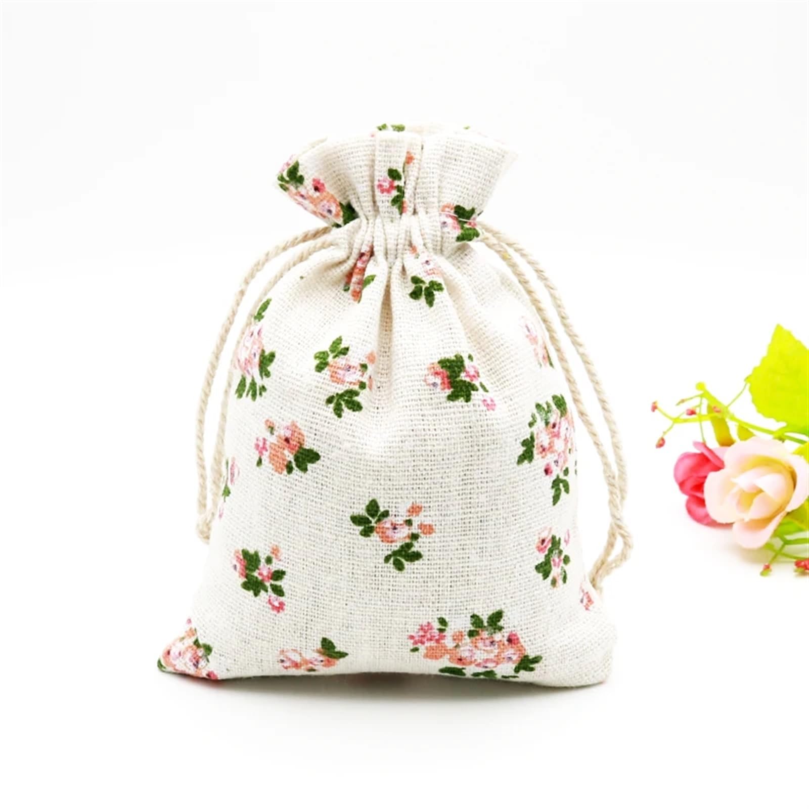 Lot De 20 Sacs En Mousseline De Coton 7x9 Cm - Avec Cordon De Serrage - Pour Cadeaux, Sachets, Voyage, Rangement