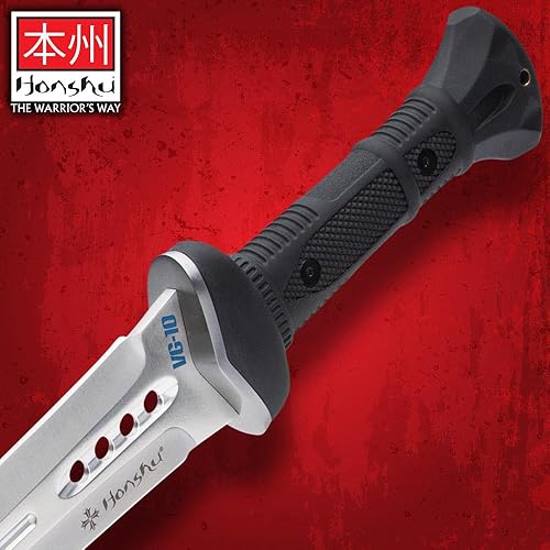 Miniatura 4 de Honshu VG-10 - Espada y funda de gladiador, hoja de acero VG-10, mango TPR moldeado por inyección, orificio para cordón de latón, estilo Gladius,