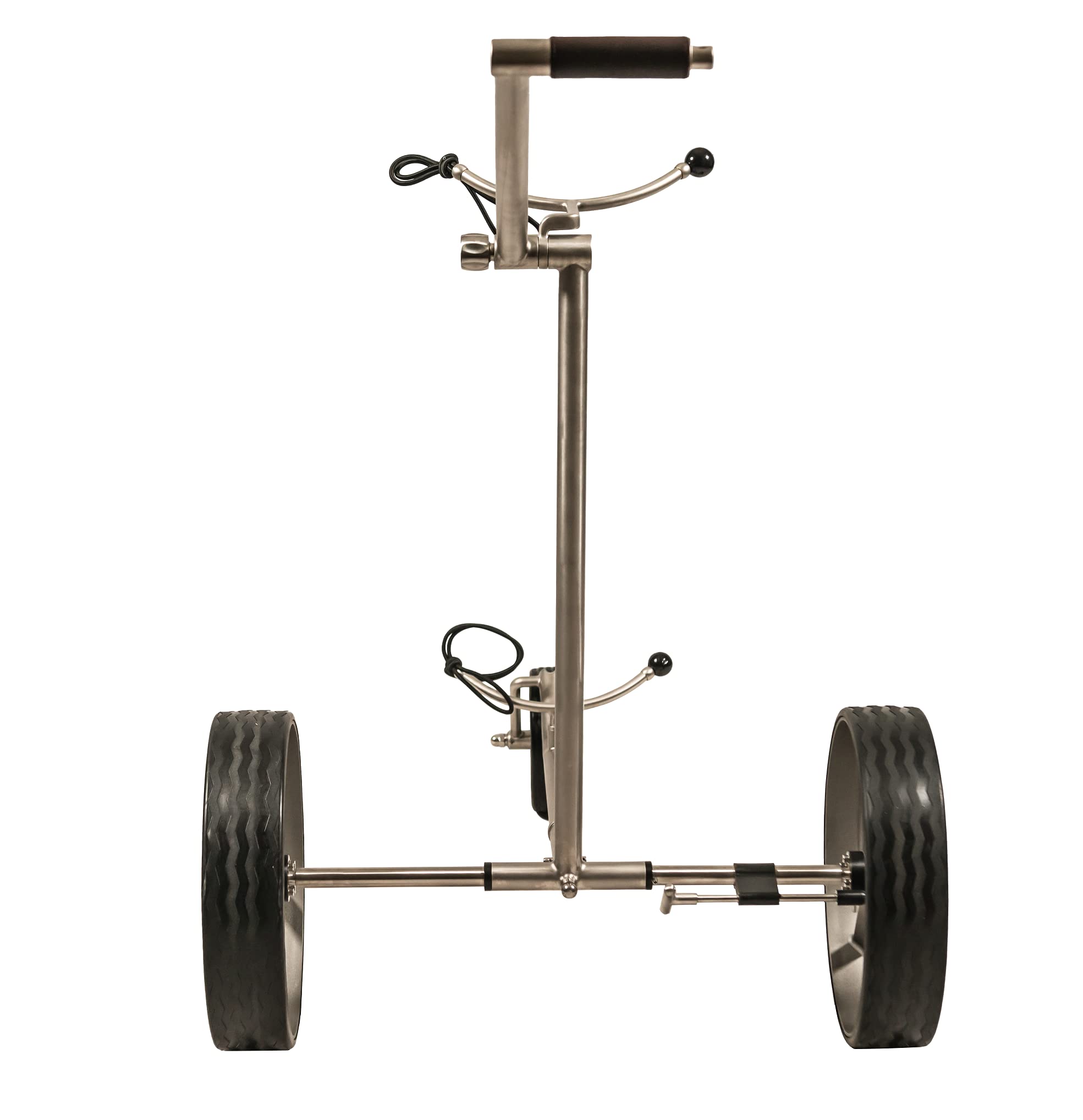Edelstahl 3 Rad Golftrolley klappbar Fasan matt