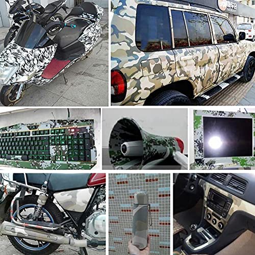 Uposao Auto-Camouflage-Vinyl-Sticker, Fahrzeugschutzfolie, PVC-Aufkleber für Auto, Fahrrad, Motorrad, Boot, Laptop, 30 x 100 cm
