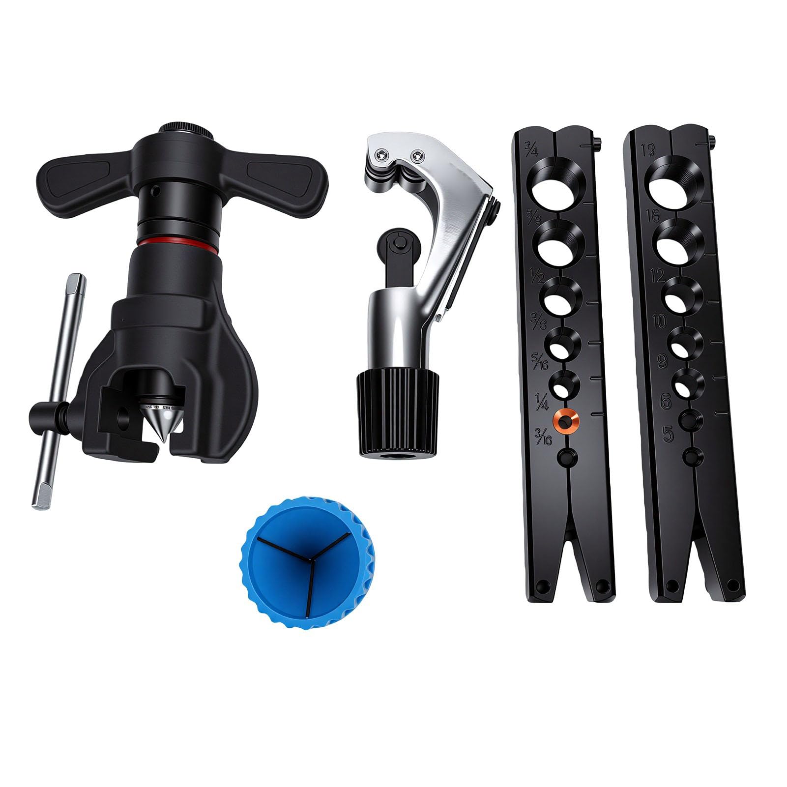 Fafeicy Kit de Herramientas de Trinquete Abocardador Excéntrico, Estuche