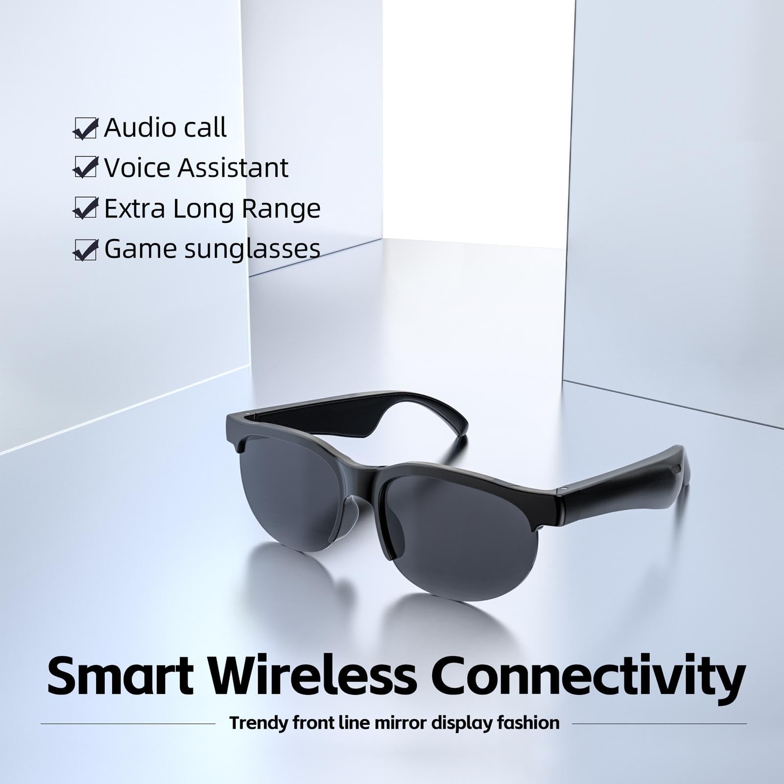 Lunettes De Traducteur IA Bluetooth Pour Homme - 134 Langues, Anti Lumière Bleue UV, Musique Et Appels - Smart Glasses